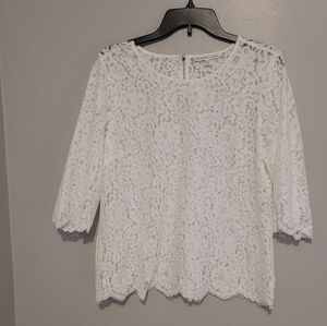 Daniel Rainn Lace 3/4 Sleeve Top